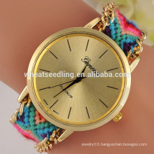 8 colors new design hot sale fabric geneva watch